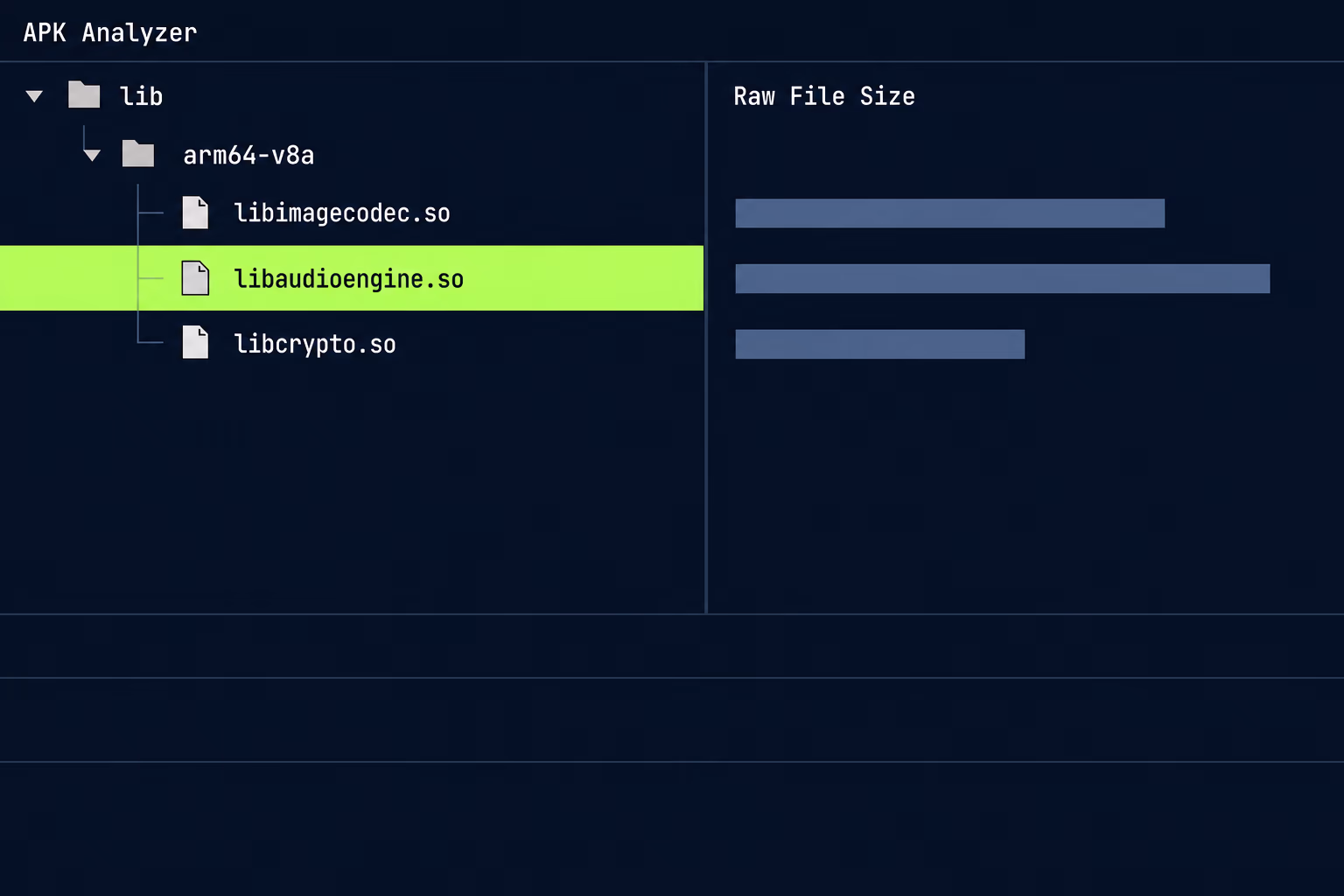 apk analyzer native libraries