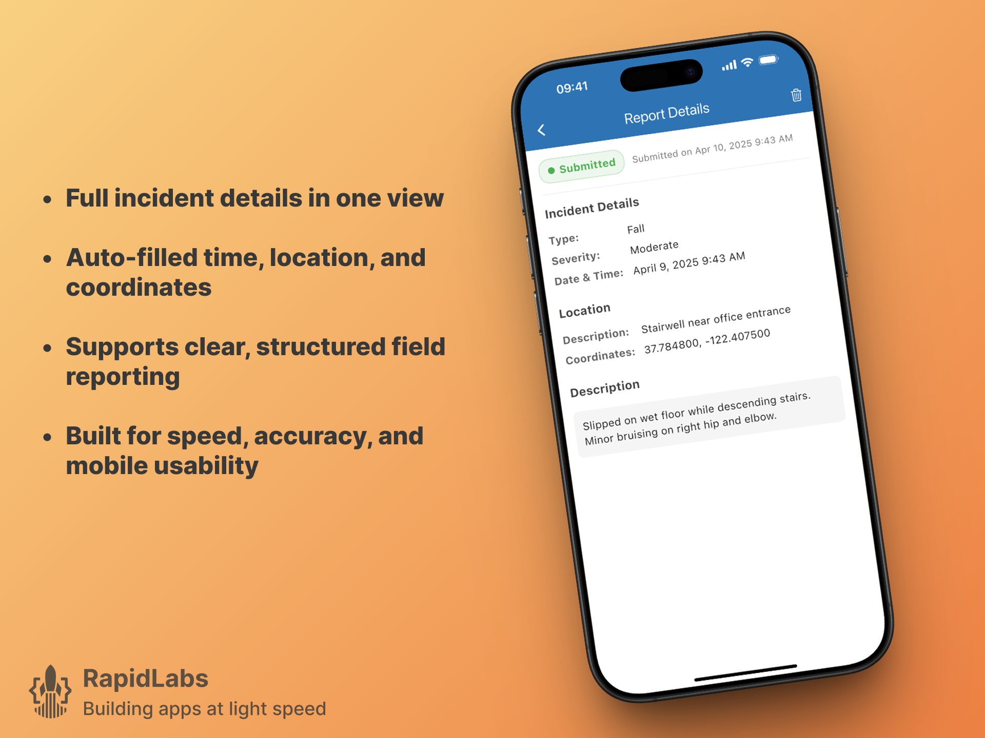 Injury Reporting App MVP Launched in 7 Days by RapidLabs